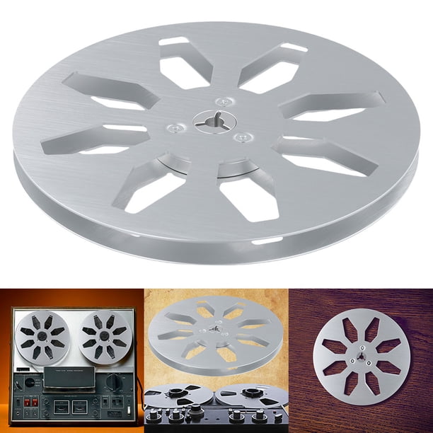 Carrete con abridor Likrtyny 1/4 y 7 Pulgadas de Aleación Aluminio plateado