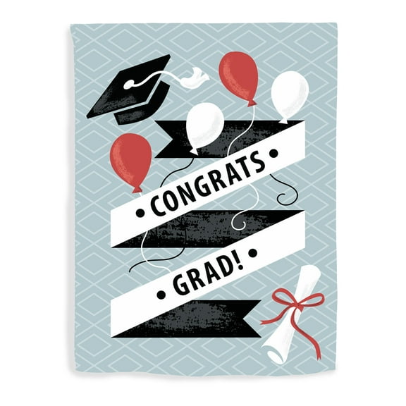 ThisWear Graduation Decor Congrats Grad House Flag Grad Decorations Graduate Flag Vertical House Flag Multi