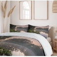 thumbnail image 6 of Ambesonne Forest Duvet Cover Sets, Lake Natura Netherlands, 2-Queen, Green Purplegrey, 6 of 7