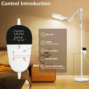 Light Therapy Lamp 10000 Lux, UV-Free Sun Lamp, 360°Gooseneck Happy Therapy with Remote & Touch Control, for Home, Apartment, Office