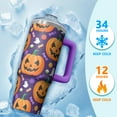 thumbnail image 4 of Halloween Mug, Bat Pumpkin Cup with Handle and Straw 30oz, Spooky Gift Travel Coffee Tumbler Insulated, 4 of 5