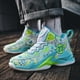 thumbnail image 4 of BINQER Zapatillas de baloncesto de caña alta for hombre con malla transpirable estilo grafiti y entresuela acolchada, aptas for uso en interiores y exteriores., 4 of 8