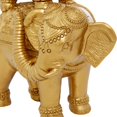 thumbnail image 5 of 11" x 18" Gold Polystone Stacked Elephant Sculpture, by DecMode, 5 of 12