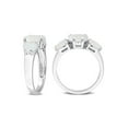 thumbnail image 2 of Gem & Harmony 2.22 Carat (Ctw) Opal Heart Three Stone Ring in Sterling Silver for Women, 2 of 6