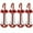 Red, variant on Yucurem 4Pcs Deck Tie Down Tent Stakes Aluminium Alloy with Spring Buckle Tent Awnings (Red)
