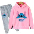 thumbnail image 3 of Conjunto de sudadera con capucha de punto para niñas, conjuntos de manga larga para niños de 3 a 14 años, conjuntos de chándal informal con capucha y pantalones para bebés y niños, 3 of 5