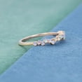 thumbnail image 5 of Natural Opal Ring, Vintage Opal Band, Opal Wedding Band, 14k Rose Gold plated Opal Ring, Dainty Opal Ring, October Birthstone Ring, Matching Band Ring, 5 of 5