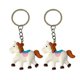 thumbnail image 1 of Llavero con diseño de caballo del zodiaco, tamaño compacto y mini, hecho a mano, para bolsos, mochilas, carteras, coches y accesorios., 1 of 8
