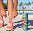 thumbnail image 2 of 20oz Colorful Tie Dye Mandala Pattern Skinny Tumblers Stainless Steel Tumbler with Lid and Straw,Vacuum Insulated Double Wall Travel Tumbler Cups with Cleaning Brush for Coffee,Tea, 2 of 6