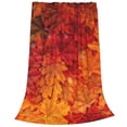 thumbnail image 2 of Pofeuu Autumn Leaf Print Ultra-Soft Micro Fleece Blanket,for Bed Or Sofa,All Season Throw Blankets Flannel Blanket-80"x60", 2 of 7