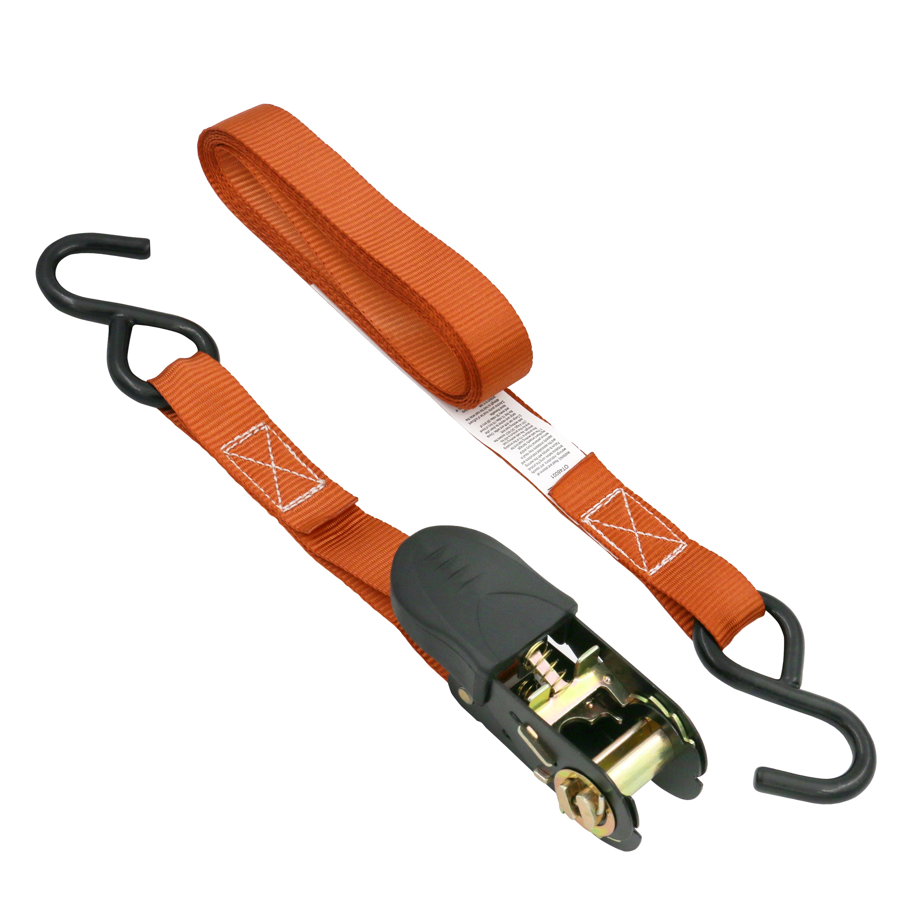 (2 pack) Ozark Trail 2 Pack 10 feet Steel Ratchet Tie Down Straps, 400 lbs, Brick Orange, 12.8 oz