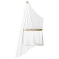 thumbnail image 5 of iixpin Mens One Shoulder Ancient Greek Robe Skirt One Piece Toga Fancy Dress White S, 5 of 7