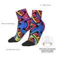 thumbnail image 4 of Goofa Vintage Audio Cassettes Pattern Non Slip Socks with Grips for Elderly, Crew Socks Yoga Hospital Socks Cushioned Sole Gripper Socks for Men Women, 4 of 5