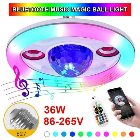 

E27 Wireless Bluetooth LED Light Speaker Bulb RGB 36W Music Playing Lamp Remote