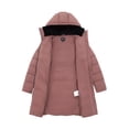 thumbnail image 6 of Rokka&Rolla Women's Heavy Long Winter Coat with Fleece Hood Parka Jacket, 6 of 9