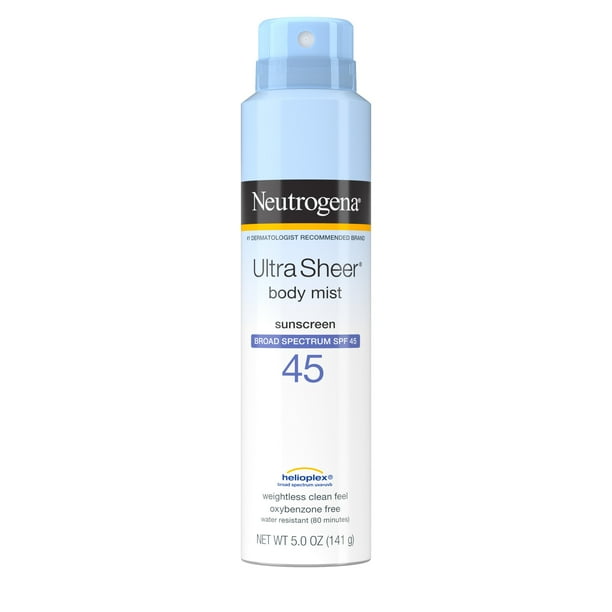 Neutrogena Ultra Sheer Lightweight Sunscreen Spray, SPF 45, 5 oz