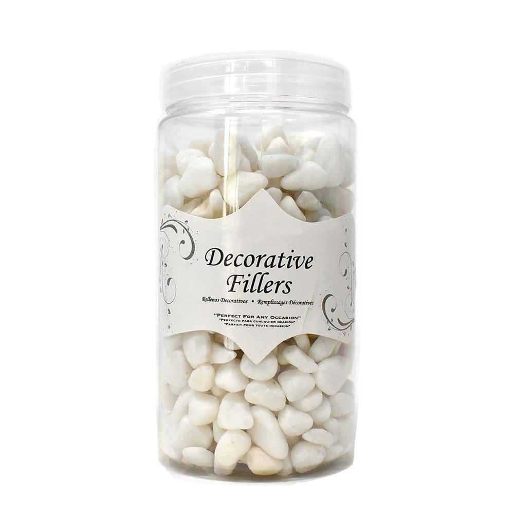 Acrylic Crystal Rocks Decorative Vase Filler, White, 9/10Pound