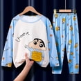 thumbnail image 1 of Pijamas para niños, conjunto de ropa para el hogar de manga larga para niñas de estilo coreano, ropa fina para aire acondicionado para bebés, ropa para niños de primavera y otoño, 1 of 2