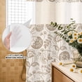 thumbnail image 3 of No Hook Shower Curtain, Khaki Fruit Shower Curtains for Bathroom with See Through Top Window, Country Retro Floral Botanical Plant Waterproof & Washable Bath Curtain Standard 72"x72", 3 of 9