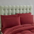 thumbnail image 2 of Luxury Burgundy 5-piece Bed in a Bag Down Alternative Comforter Set, Twin, 2 of 5