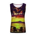 thumbnail image 4 of Titcea Womens Tank Tops Round Neck Sleeveless Summer Travel Graphic Tees Hawaiian Beach Holiday Palm Tree Printed T Shirts, 4 of 5