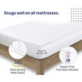 thumbnail image 3 of Drap-housse Simple TG en Coton Biologique 100 %, Tissage Percale Rafraîchissant, Léger, Ajustement Serré, Net, Drap-Housse en Coton Simple TG Drap-Housse Blanc Simple TG, 3 of 5