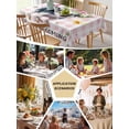 thumbnail image 5 of Spring Pig Table Cloth, Waterproof Tablecloth for Square Tables, Butterfly Botanical Floral Pink Plaid Reusable Washable Fabric Table Cover for Restaurant Kitchen Dining Tables 54"x54", 5 of 9