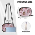 thumbnail image 4 of FORMRS Mini Crossbody Bag for Women Adjustable Shoulder Rope Travel Casual Phone Purse, Pink Gingerbread Houses, 4 of 7
