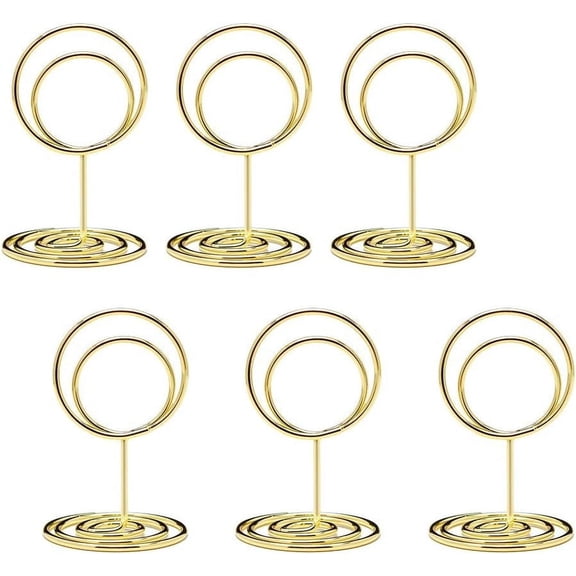 Mini seat clips, cute table number clips, small-sized table number clips, wire photo clips, photo menu clips, wedding center decorations, anniversary party (Gold Edition)