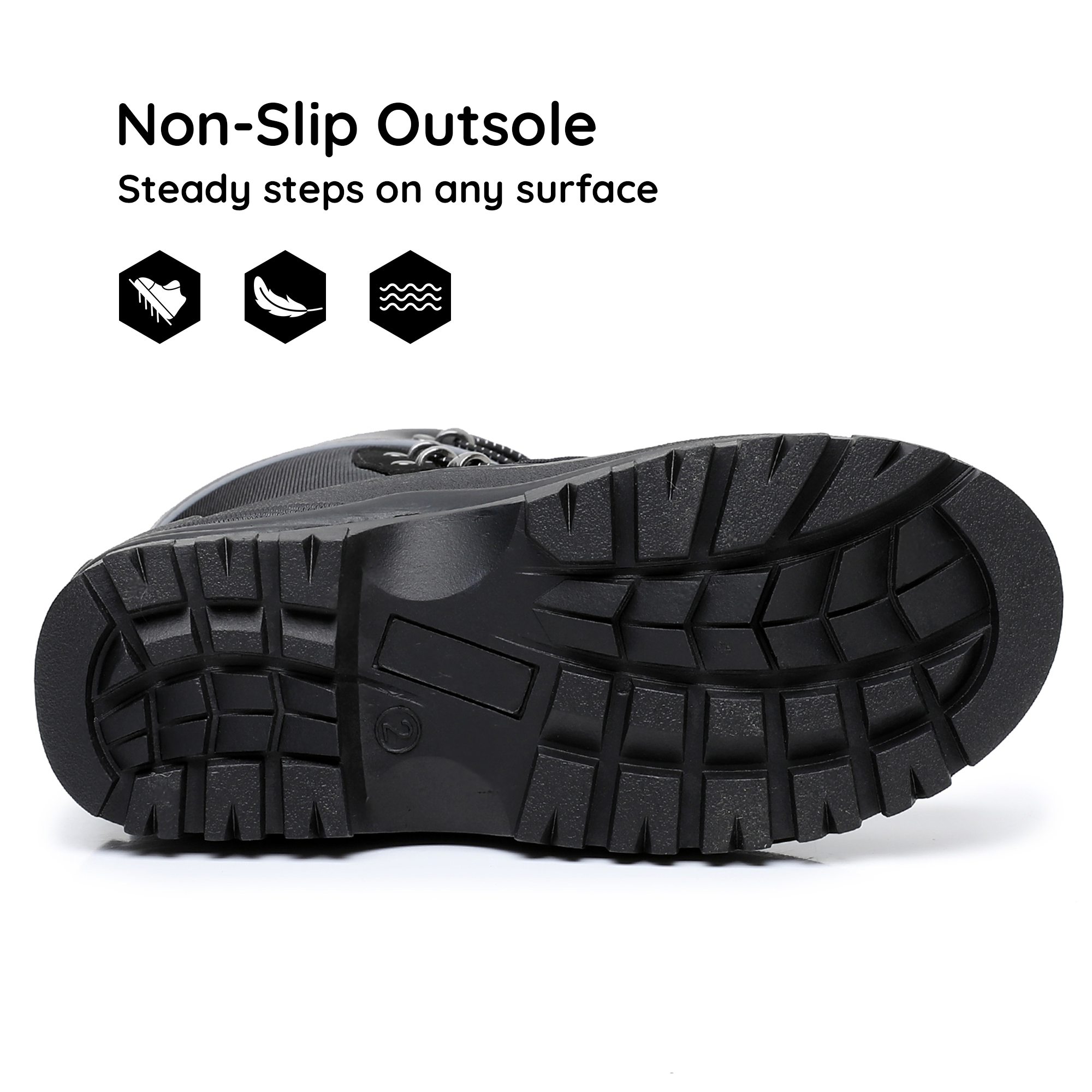 Apakowa Kids' Waterproof Insulated Snow Boots photo 6