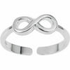 Women's Sterling Silver Adjustable Infinity Toe Ring