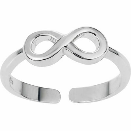 Brinley Co. Women's Sterling Silver Adjustable Infinity Toe Ring