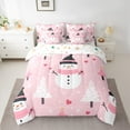 thumbnail image 2 of Manfei Christmas Snowman Child Twin Bedding Sets 7-Piece, Rustic Farmhouse Tree Bedding Comforter Set, Kawaii Love Heart Reversible Sheet Sets, Luxury Bedroom Decor, 2 of 7