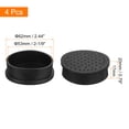 thumbnail image 2 of Unique Bargains 4Pcs Chair Leg Caps, 53mm (2-1/9 Inch) Non-Marking PVC Chair Leg Tips Non-Slip Chair Leg Floor Protectors, Black, 2 of 6