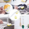 thumbnail image 4 of Non Scratch Dishwand Refills Kit with Handle, Heavy Duty Dish Wand Refills with Sponges, Soap Control Dispenser Scrubbers, Dishwashing Scrub Brush, Dishwasher Cleaning Tool for Kitchen, 4 of 9