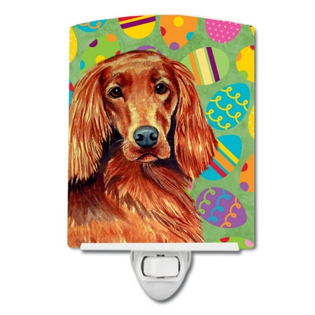 

Caroline s Treasures LH9434CNL Irish Setter Easter Eggtravaganza Ceramic Night Light 6x4x3 multicolor
