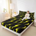 thumbnail image 4 of Feelyou Black Yellow Lightning Bed Sheets, Teen Kid Boy Girl King Sheets, 4 Pieces, 4 of 7