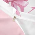 thumbnail image 4 of Erosebridal Girls Pink Bow Duvet Cover Set, K Letter Bedding Full, Princess Style Bedroom Decor, Pink Reversible 3-Piece, 1 Duvet Cover and 2 Pillowcases (No Comforter), 4 of 6