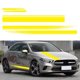 thumbnail image 5 of 5PCS Calcomanías de coche para capó, adhesivo gráfico de rayas para el auto, carreras de coches, calcomanía de rayas laterales para el auto, autoadh Amarillo Cola pegatinas de coches, 5 of 8