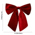 thumbnail image 3 of ‌PuSpu Large Velvet Christmas Bow - 14.17x13.38in Holiday Decoration, Three-Dimensional Tree Topper, Flame-Retardant & Kid-Friendly, 3 of 7