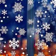 3 sets of Christmas snowflake wall stickers, New Year shop window