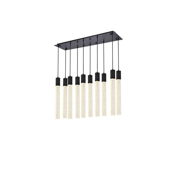 Weston 10 lights pendant in black