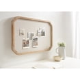 thumbnail image 2 of Kate and Laurel Marston Modern Farmhouse Scalloped Fabric Pinboard, 20 x 30, Rustic Brown, Transitional Rectangular Bulletin Board for Use as Motivational Vision Board or Decorative Wall Organizer, 2 of 8