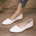 thumbnail image 6 of Domzle Ballet Flats for Women, Dressy Casual Slip On Flat Shoes with Pointed Toe, Comfortable Ballerina Flats for Work Office Wedding Daily Wear White, 6 of 6