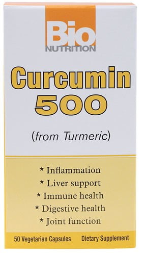 Bio Nutrition Curcumin From Turmeric 500 mg - 50 Vegetarian Capsules