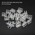 thumbnail image 3 of Cuerda Luz Montaje Clips, 20 Paquetes Pared Canal Montaje Soporte Accesorios para 5.9mm a 6,4mm LED Neón Tira, Translúcido, 3 of 5