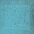 thumbnail image 1 of Ahgly Company Indoor Square Oriental Light Blue Traditional Area Rugs, 5' Square, 1 of 4