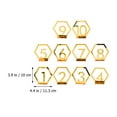 thumbnail image 6 of Golden Alloy Table Number Stands for Wedding Reception Decor with Clear Numbers and Design 110, 6 of 8