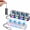 Black+White, variant on 4-in-1 Mechanical Keyboard Fidget Clicker Keychain, Illuminated LED Stress Relief Sound Generator, Portable Decompression Button Toy Gift for Office School Home