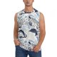 thumbnail image 1 of Fotbe Sea Animal Men's Camiseta sin Mangas Estampada para Hombres, Playera Casual para Gimnasio, Entrenamiento, Playa-Medium, 1 of 7